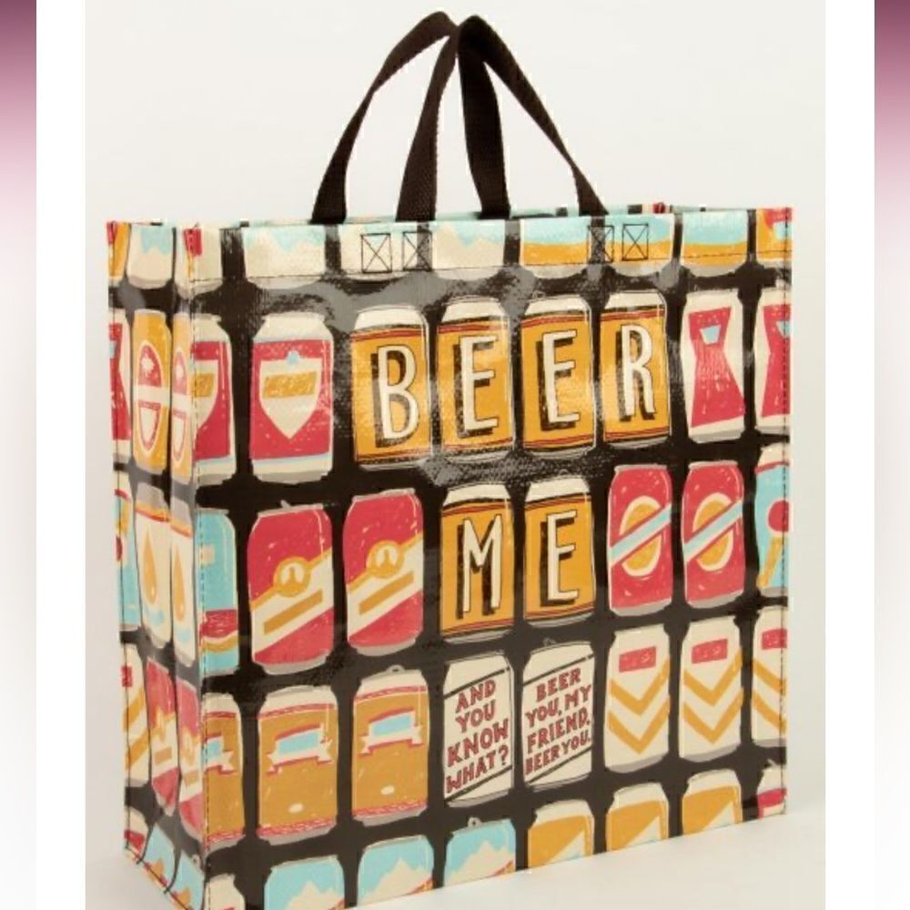 Blue Q Recycled Plastic Large Shopper Tote - Beer